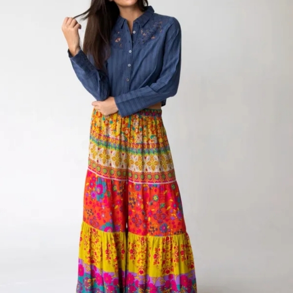 NATURAL LIFE ANA Lace Button DOWN Top Size Large - Picture 4 of 8